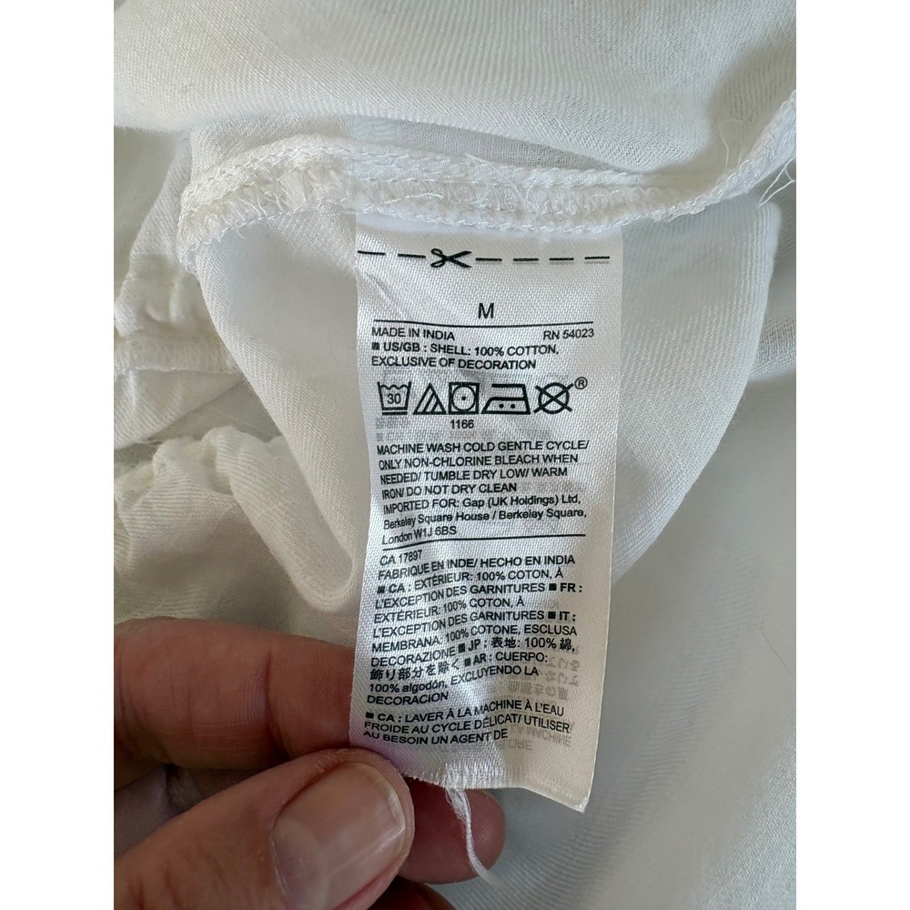 Gap Womens Embroidered Cotton Swim Cover Up Dress 100% Cotton Vacation Beach | M - Picture 7 of 9